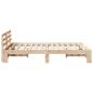 Preview: Kiefernholz Bettgestell Natürliches Holz Massivholz 140 x 190 cm