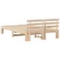 Preview: Kiefernholz Bettgestell Natürliches Holz Massivholz 140 x 190 cm