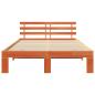 Preview: Kiefer Holz Bettgestell Wachsbraun Massivholz 135 x 190 cm