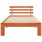 Preview: Holz Bettgestell Wachs Braun Massivholz 100 x 200 cm Langlebig