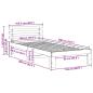 Preview: Holz Bettgestell Wachs Braun Massivholz 100 x 200 cm Langlebig