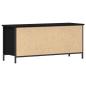 Preview: Schwarzer Eichen TV-Ständer Schwarze Eiche Spanplatte, Metall
