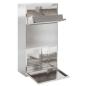 Preview: Paketdrop-Box mit Speicher Silber 44 x 22 x 82 cm Edelstahl