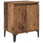 Preview: Alter Holz Nachttisch Altes Holz Massivholz, Metall 40 x 30 x 50 cm