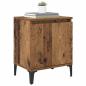 Preview: Alter Holz Nachttisch Altes Holz Massivholz, Metall 40 x 30 x 50 cm