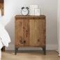 Preview: Alter Holz Nachttisch Altes Holz Massivholz, Metall 40 x 30 x 50 cm
