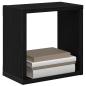 Preview: Wandmontierte Regale Schwarze Eiche Holzwerkstoff 26 x 15 x 26 cm