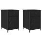 Preview: Nachttische 2 Stück Schwarze Eiche 40x42x60 cm Holzwerkstoff