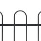 Preview: Gartenzaun mit Bügel-Design Stahl 15,3 x 1,5 m Schwarz