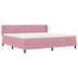 Preview: Boxspringbett mit Matratze Rosa 200x200 cm Samt