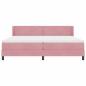 Preview: Boxspringbett mit Matratze Rosa 200x200 cm Samt