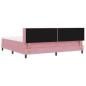 Preview: Boxspringbett mit Matratze Rosa 200x200 cm Samt