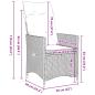 Preview: ARDEBO.de - 9-teiliges Garten-Diningset mit Kissen Grau Poly Rattan