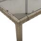 Preview: 9-tlg. Garten-Essgruppe mit Kissen Grau Poly Rattan