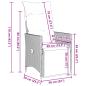 Preview: 9-tlg. Garten-Essgruppe mit Kissen Grau Poly Rattan