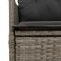 Preview: 9-tlg. Garten-Essgruppe mit Kissen Grau Poly Rattan