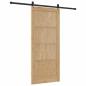Preview: Schiebetür mit Hardware-Set 86x198,5 cm aus solidem Kiefernholz, Innentür 'ORKDAL'86x198,5x4 cm aus solidem Kiefernholz
