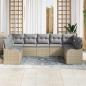 Preview: 9-teiliges Garten-Sofa-Set mit Kissen Beiges Poly-Rattan, 2-Sitzer Garten-Sofa mit Stauraum & Kissen Beiges Poly-Rattan