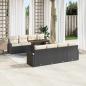 Preview: ARDEBO.de - Garten-Sofa-Set 9 stk. Schwarz Poly Rattan
