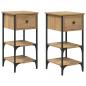 Preview: Nachttisch 2 Stk. Braun 33,5 x 36 x 70 cm Holzwerkstoff