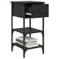 Preview: Nachttisch Schwarz Eiche 34x36x70 cm Engineered Wood