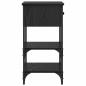 Preview: Nachttisch Schwarz Eiche 34x36x70 cm Engineered Wood