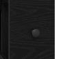 Preview: Schmaler Badezimmerschrank mit Rollen Schwarzes Eichen-Laminat