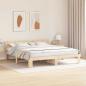 Preview: Bettgestell mit Kopfteil 180x200 cm Massivholz Kiefer