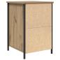 Preview: Nachttisch Eichenholz 40x42x60 cm Holzwerkstoff
