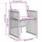 Preview: Garten Essgruppe 5 Stk. Schwarz Poly-Rattan