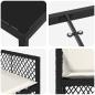 Preview: 5 teiliges Garten Essset mit Kissen Schwarz Poly Rattan, Gartentisch Schwarz 160x80x73 cm Sicherheitsglas