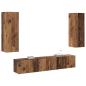 Preview: 4-teiliges TV Schrank Set Wandmontiert Altholz Ingenieurholz