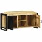 Preview: Bankschrank 100x35x50 cm Massivholz Grobes Mangoholz