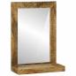 Preview: ARDEBO.de - Badspiegel 50x22x70 cm Massiv raues Mangoholz