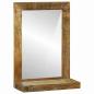 Preview: Badspiegel 50x22x70 cm Massiv raues Mangoholz