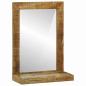 Preview: Badspiegel 50x22x70 cm Massiv raues Mangoholz