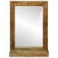 Preview: Badspiegel 50x22x70 cm Massiv raues Mangoholz