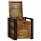 Preview: Aufbewahrungsbox 40x40x40 cm aus solidem rauem Mango Holz