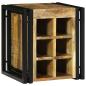 Preview: ARDEBO.de - Weinregal 34,5 x 35 x 39 cm aus massivem rohen Mango