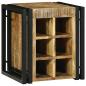 Preview: Weinregal 34,5 x 35 x 39 cm aus massivem rohen Mango