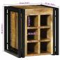 Preview: Weinregal 34,5 x 35 x 39 cm aus massivem rohen Mango