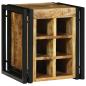 Preview: Weinregal 34,5 x 35 x 39 cm aus massivem rohen Mango