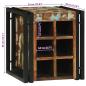 Preview: Weinregal 34,5x35x39 cm Massivholz Altholz