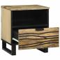 Preview: Nachttisch 40x33x46 cm aus massivem Mango-Holz