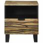 Preview: Nachttisch 40x33x46 cm aus massivem Mango-Holz
