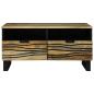 Preview: Couchtisch 80x54x40 cm aus massivem Mangoholz