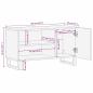 Preview: TV-Schrank 80x31.5x46 cm Massivholz Mango und Holzwerkstoff