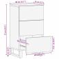 Preview: Sideboard 40x33.5x75 cm Massivholz Mango und Spanplatte