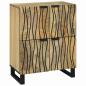 Preview: ARDEBO.de - Sideboard 60x33.5x75 cm Massivholz Mango und Holzwerkstoff