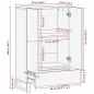 Preview: Highboard 60x33.5x100 cm Massivholz Mango